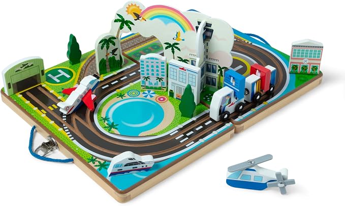Airport Play Set, Vehicles, Built-in Tracks for Boys and Girls