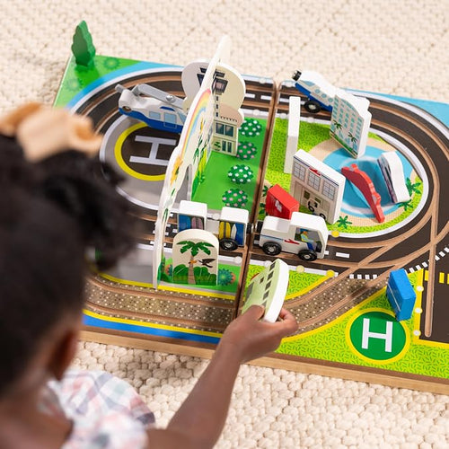 Airport Play Set, Vehicles, Built-in Tracks for Boys and Girls