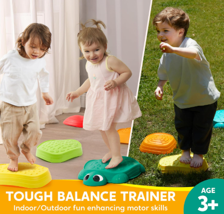 Turtle Balance Stepping Stones, Kids Turtle Path Jumping Stones