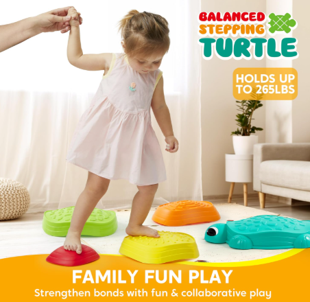 Turtle Balance Stepping Stones, Kids Turtle Path Jumping Stones